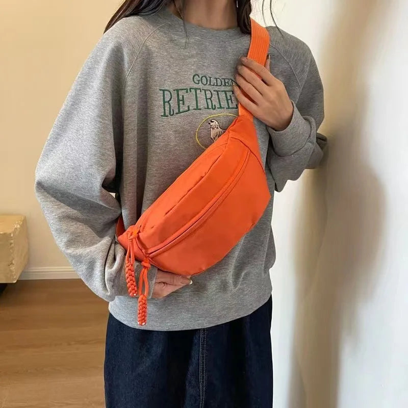 Premium Waterproof Chest Large Crossbody Bag Unisex Minimalist Travel Qme