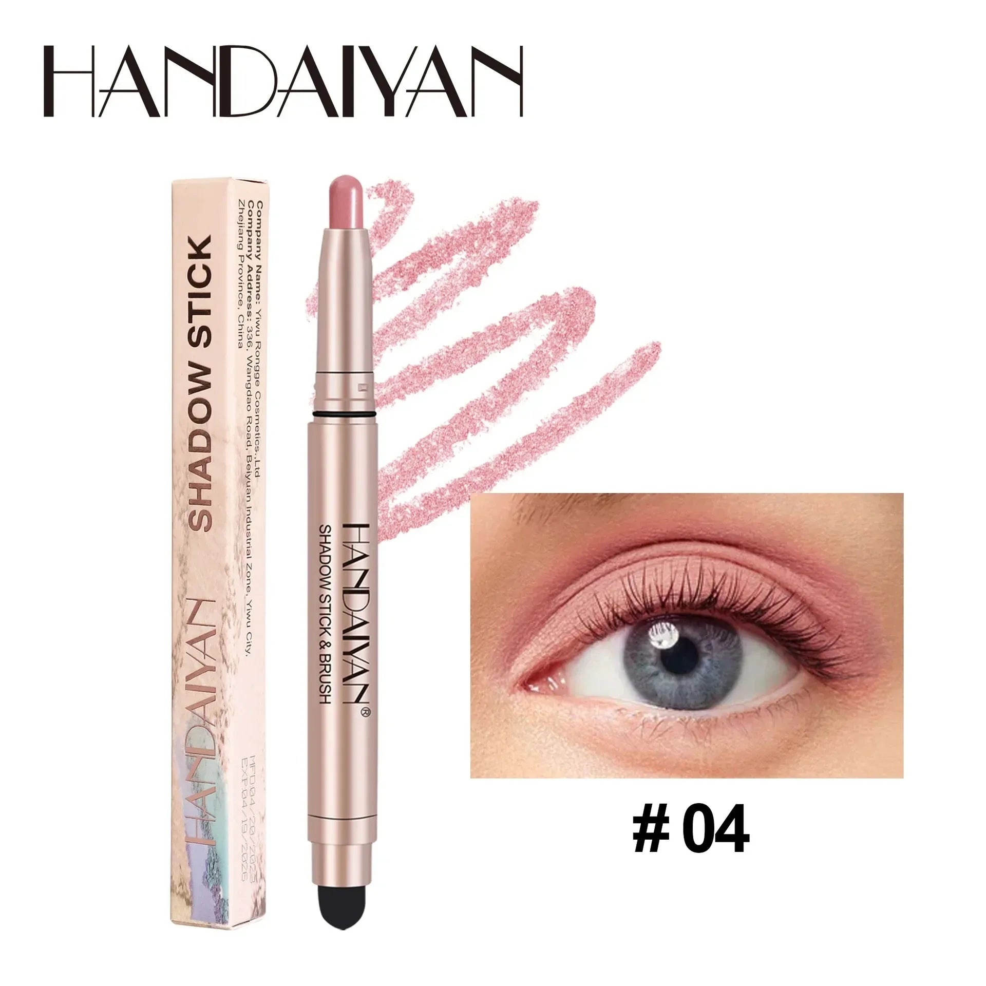 Smoky Dark Black Eyeshadow Pencil Stick Waterproof Pearlescent Matte Metallic Glitter Eye Shadow Highlighter Pen Make Up Tool Qme B04