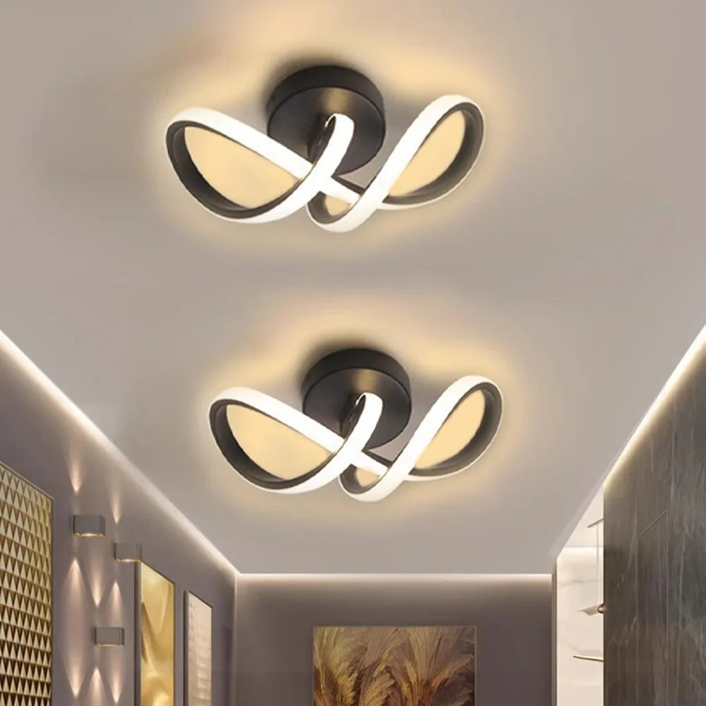 Modern LED Ceiling Light Black And White Color Forntrance Corridors Entryways Cloakrooms Balconies Indoor Decoration Lighting Qme
