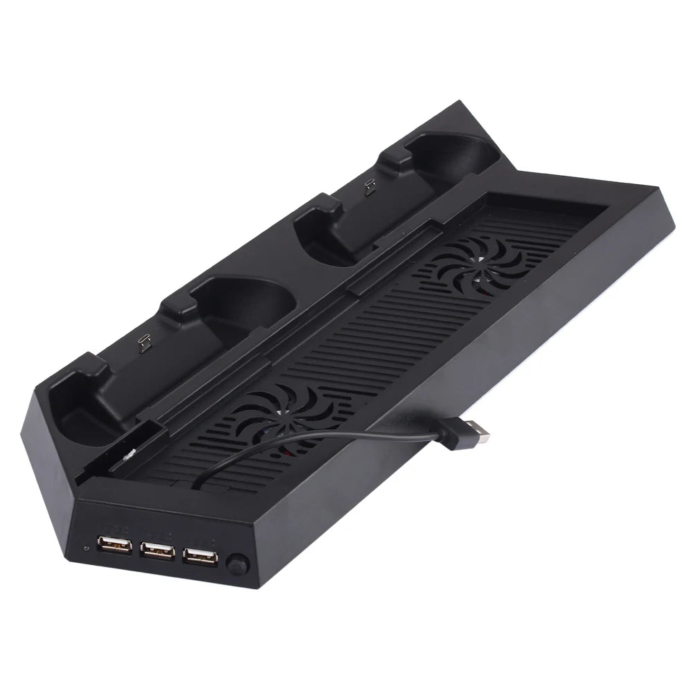 For Vertical Cooling Station Fast Controller Charger Charging Station Dock Cooling Fan & Charging Stand for Playstation 4 Qme