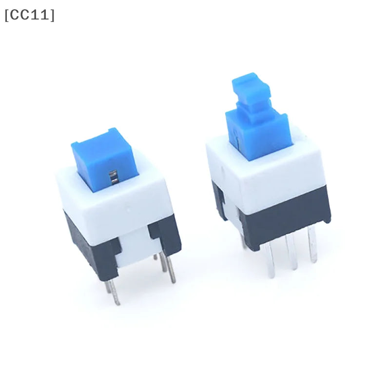Lot Square 7x7x12mm 6 Pin DPDT Mini Push Button Flat Self-locking Qme