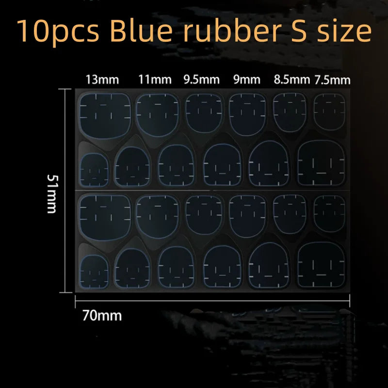 Nail Jelly Glue Double Sided False Nail Art Adhesive Tape Glue Sticker Nails Fake Press on Nails Coffin Qme 10pcs blue S