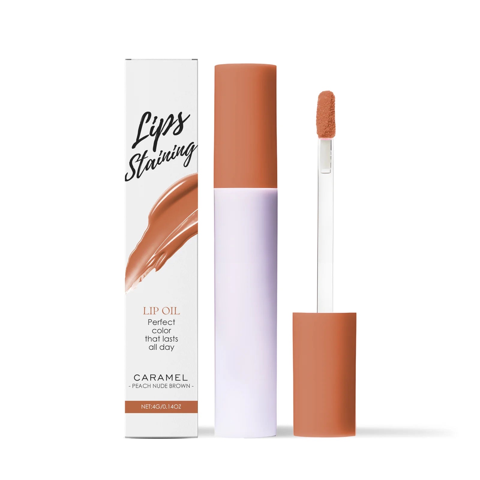 Lips Staining Mirror Lip Oil Gloss Long-Lasting Moisturizing Waterproof Non-stick Cup Makeup Lip Cosmetics Sexy Lips Plumper Qme CARAMEL