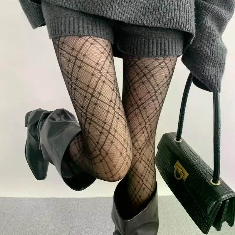 Fashion Semi Sheer Tights Thin Stretch Fit Slimming Stylish Pantyhose Qme A5 One Size