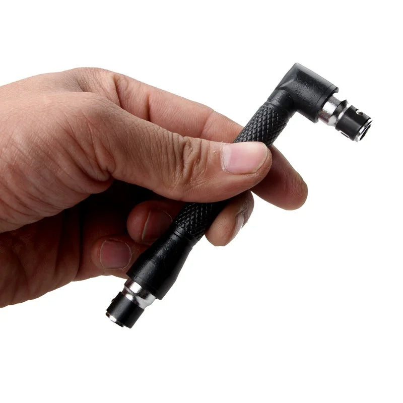 L-shaped 1/4 Hexagonal Screwdriver Bit 90 Degree Double Head Handle Black 6.35 Wrench 10pc Yellow Tape Screwdriver Bit Tool Set Qme