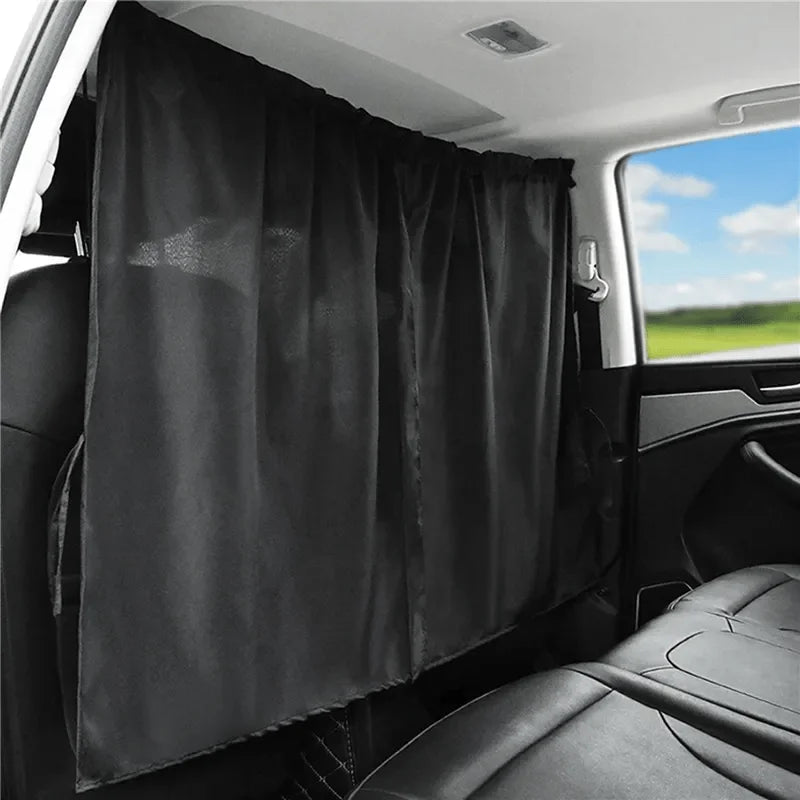2pcs/set Taxi Car Isolation Curtain Partition Protection Curtain Commercial Vehicle Air Conditioning Sun Shade Privacy Curtain Qme