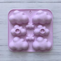 8-Cavity Cloud Shaped Silicone Candy Mould Chocolate Pudding Dessert Qme Purple