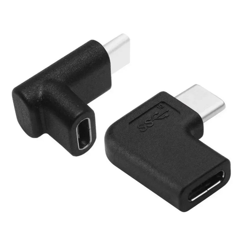 5pcs 90 Degree Right Angle USB 3.1 Type C Male To Female Converter USB-C Adapter for Samsung Huawei Smart Phone Portable Qme