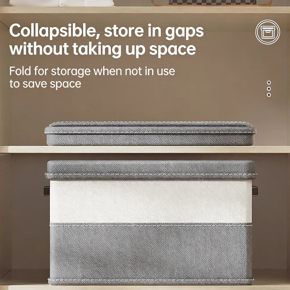 Large Capacity Foldable Storage Bin for Clothes, Quilts & Toys Collapsible Wardrobe Organizer Box for Bedding & Home Qme