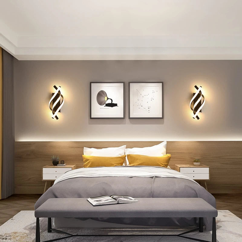 Household LED Chandelier Three Colors Lamp Modern Style Ceiling Lamp Bedroom Light Surface Installation 220v Dining Room Lamp Qme