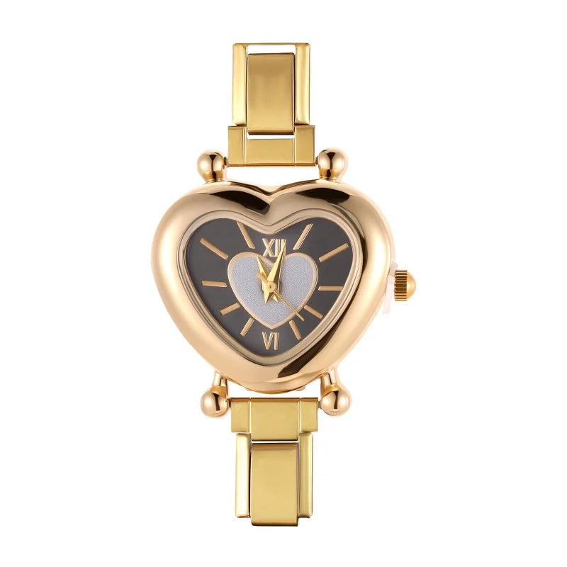 Wholesale Women's Men DIY Width Italian Elastic Charm Stainless Heart