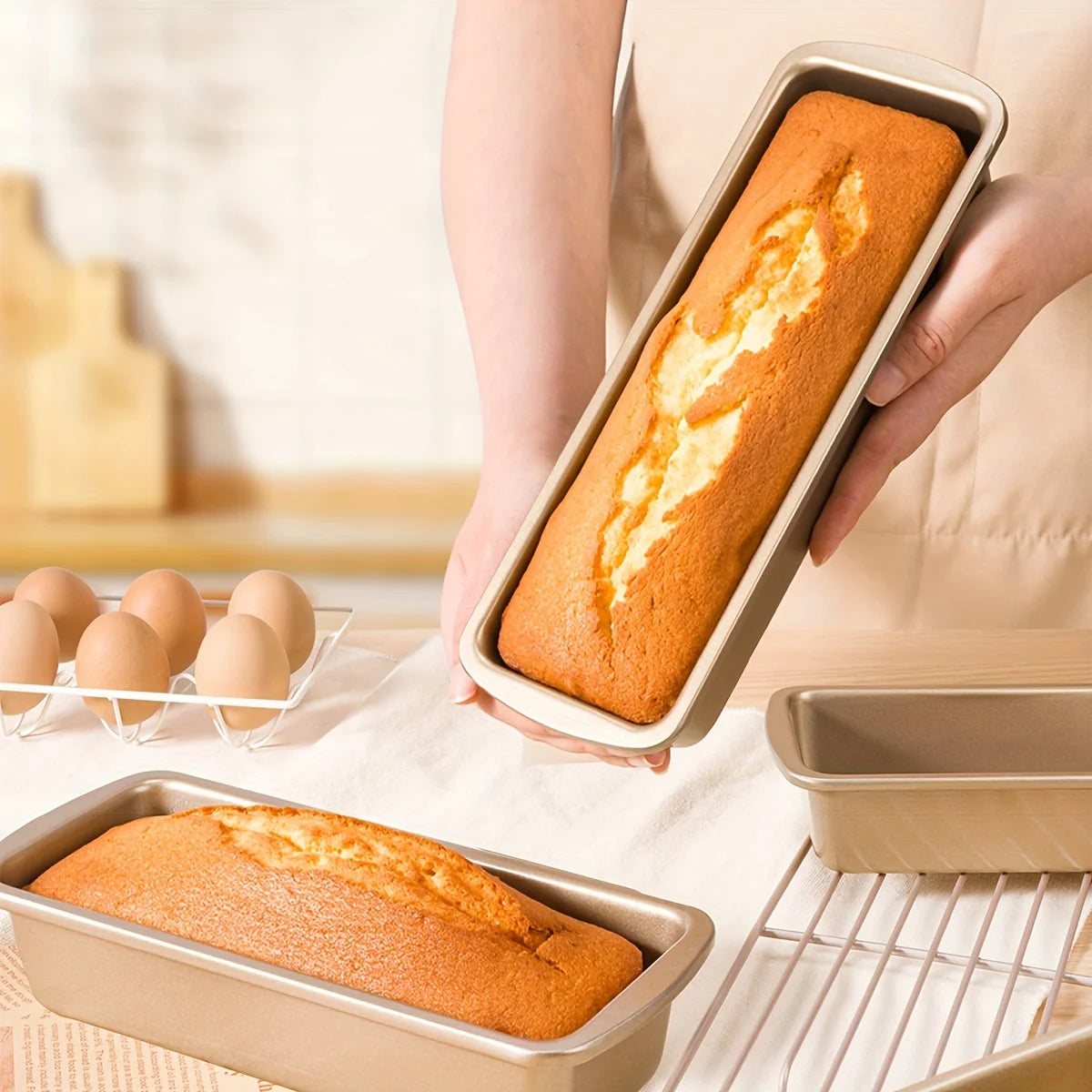 1pc Pound Cake Mold, Long Strip Toast Bread Mold, Non-Stick Bread Box, Baking Tray, Home Tool for Oven Use Qme Laibbrotform
