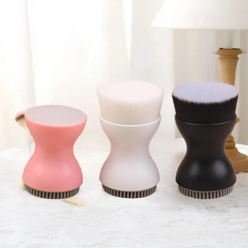Mini Manual Facial Cleansing Brush Double-sided Silicone Massage Tool Qme
