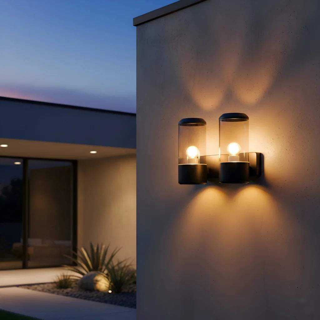 LED Wall Lamp Black Outdoor Wall Lamps Up And Down Towards Lighting For Indoor Room Decoration Garden Lighting Street Lights Qme