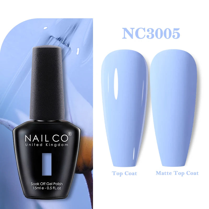 NAILCO Rubber Base Gel Polish Milky Pink Jelly White Beige 6Colors Qme