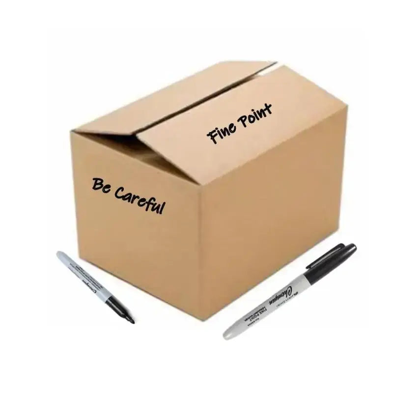Black Permanent Marker Pens Fine Tip Waterproof Quick Drying Qme