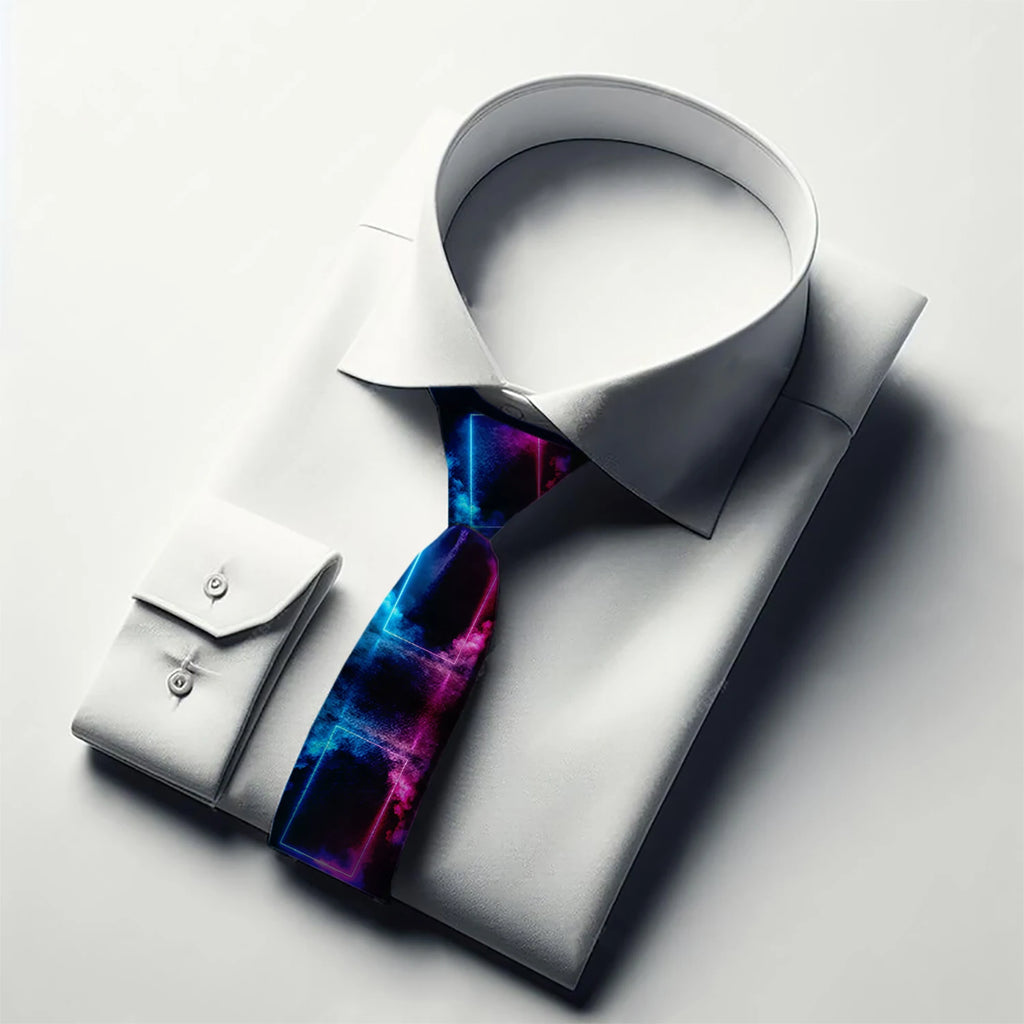 Wonderful Light Source Printed Tie Fashion Casual Novelty Men's Qme