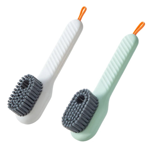 Household Soft Bristled Liquid Shoe Brush Special for Shoe Washing Long Handle Shoe Brush Clothing Brush Deep Cleaning Tools Qme 2PCS Mixed color