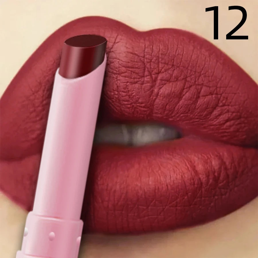 15 Cigarette Velvet Matte Waterproof Lipstick Long-lasting Lip Gloss Qme 12
