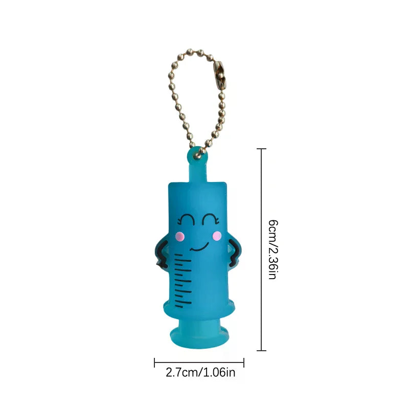 Ampoule Bottle Opener Keychain Syringe-Shaped Cutter Nurse Doctor Ampoule Bottle Opener Aid Medication Vial Breaker Tool Qme