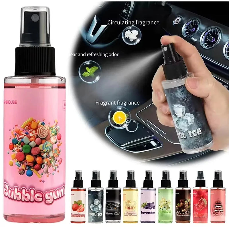 Alcohol-free Car Deodorant Spray Cocoa Strawberry Vanilla Cake Fresh Qme