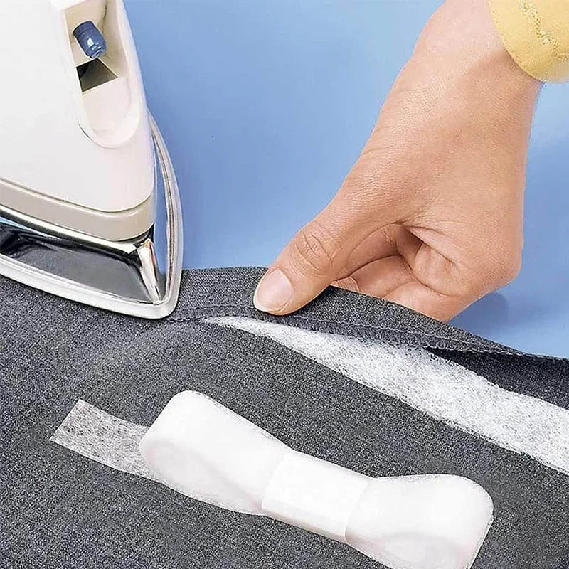 60M Self-adhesive Pants Hem Tape Edge Shorten Paste Iron DIY Clothes Qme