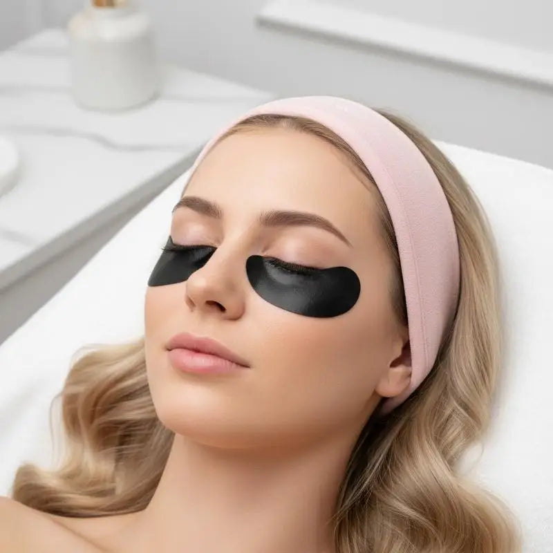 50 Pairs Isolate UV Hydrogel Eyelash Patches Black Lash Gel Pads Qme
