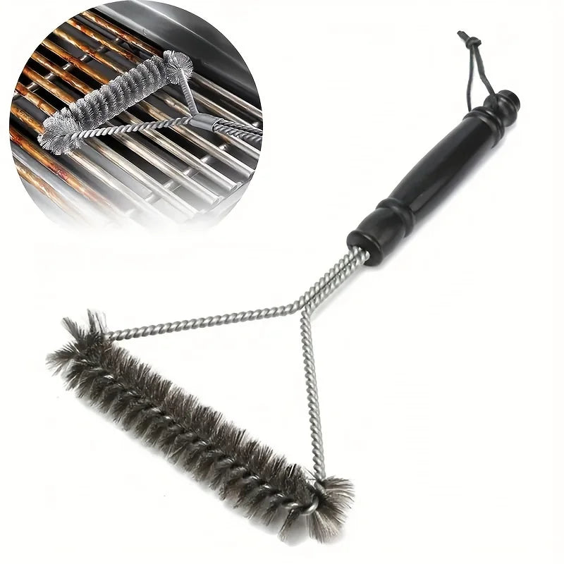 1 Stainless Steel Wire Barbecue Mesh Brush Kitchen Use Qme