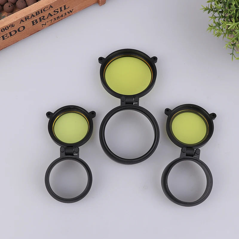 Rifle Scope Lens Cover Spring Up Quick Flip Openning Dustproof Qme