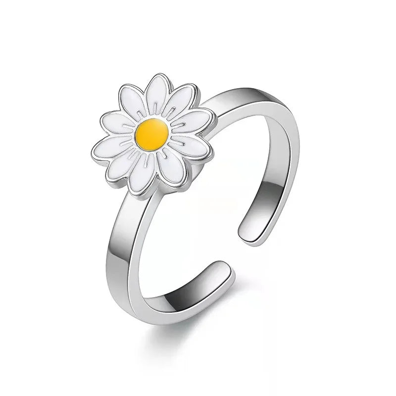 Rotating Ring Engraved Adjustable Anxiety Relief Opening Ring Decompression Zirconia Ring Women 2025 New Trending Rings Women Qme