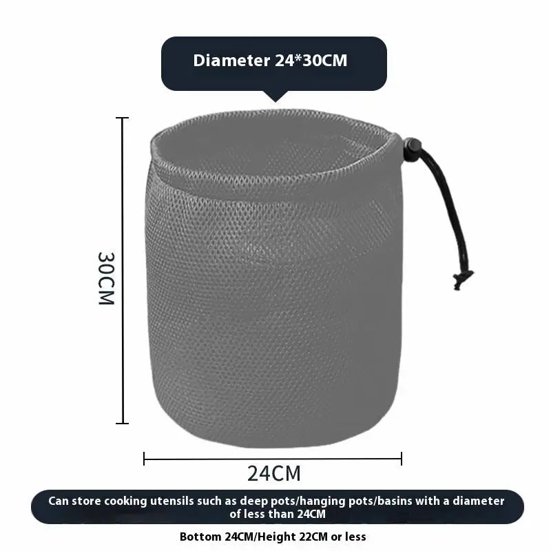 Outdoor Camping Storage Protective Bags Portable Picnic Cookware Mesh Qme 5 Gray