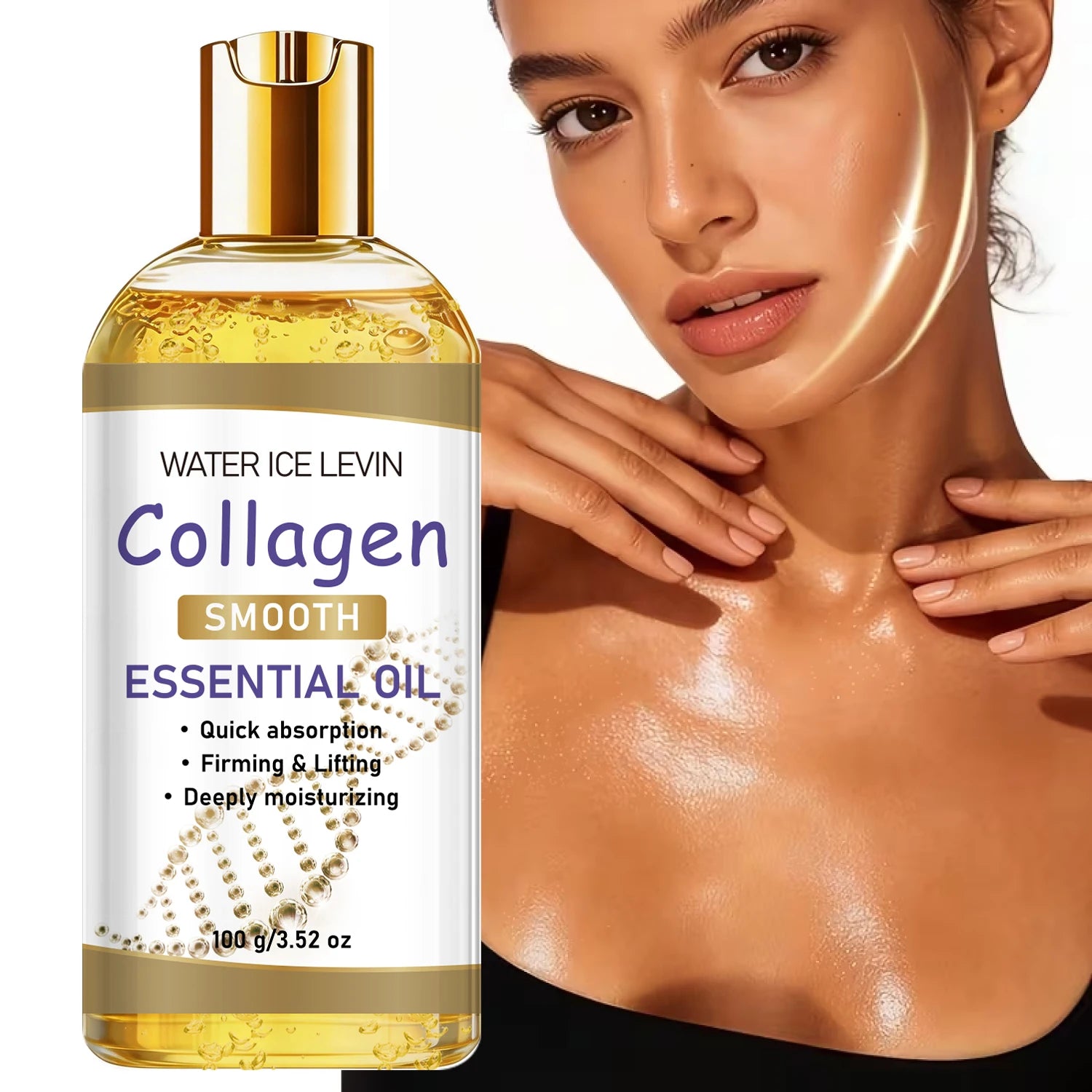 Moisturizing Collagen Body Oil, Firming & Lifting for Smooth, Healthy Skin Qme