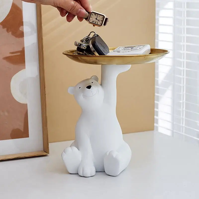 Tray-creative Cosmetic Key Desktop Storage Tray Ornament Home Qme