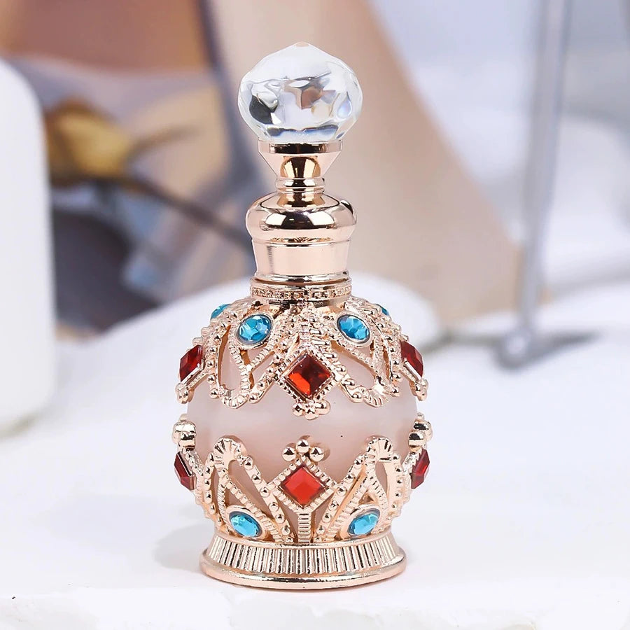 1PCS Luxury Perfume Bottle Essential Oil Bottle 15ml Empty Bottle Storage Bottle Gift Glass Perfume Bottle Portable Bottles Qme M-RRB
