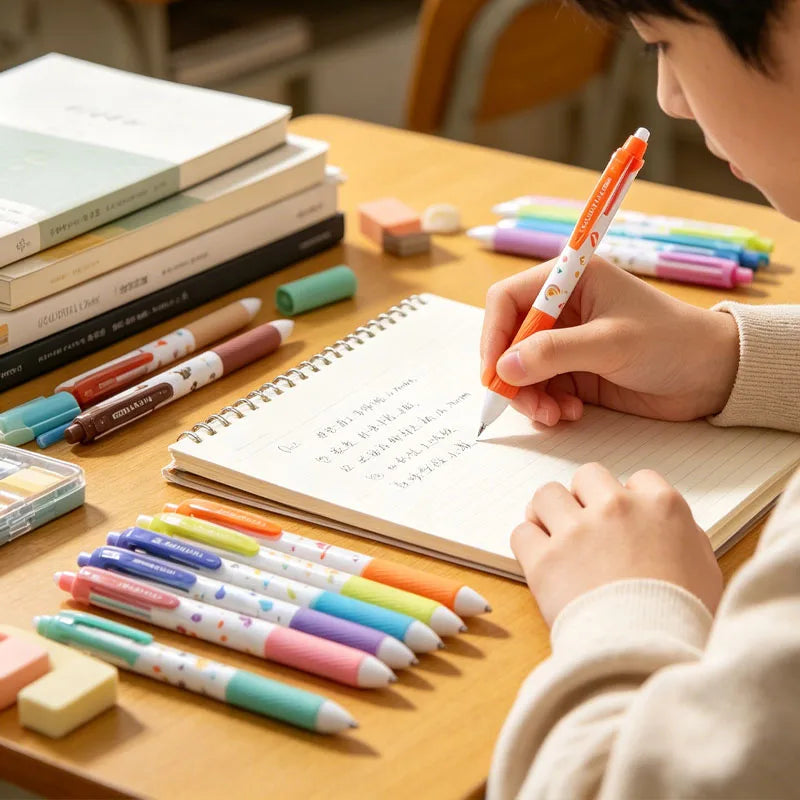 12 Large-Capacity Erasable Gel Pens/ 36-Color , Highlighting & Doodle Pens for Students' Error Notes Qme
