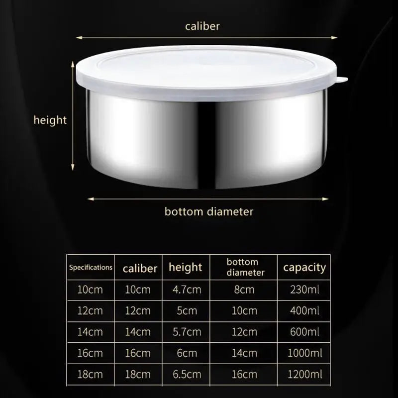 Kitchen Bakingcolorful Stainless Steel Mixing Bowls Lids Stackable Qme Multicolor