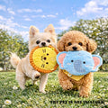 Dog Plush Toy Cartoon Flying Disc Toy Small Dog Teeth Grinding Toy Wear-resistant Bite-resistant Puppy Pet Product Qme Yellow1pcs