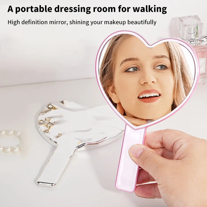 Female Handle Makeup Cosmetic Beauty Tools Handheld Vanity Make Up Qme