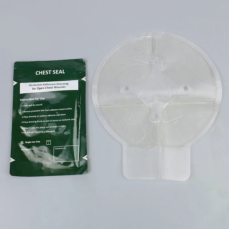 Safety Survival Emergency Trauma Sticker Chest Seal Vented First Aid Qme
