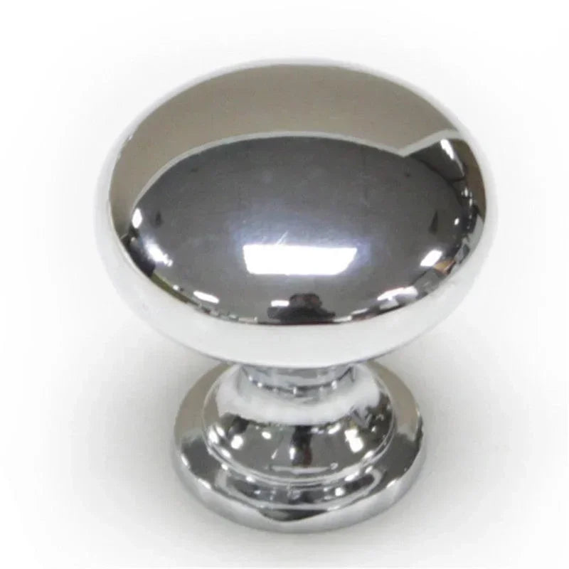 1/2Pcs Chrome Metal Door Knobs Drawer Wardrobe Kitchen Cupboard Handles Silver Furniture Accessories Door Handles Interior Doors Qme