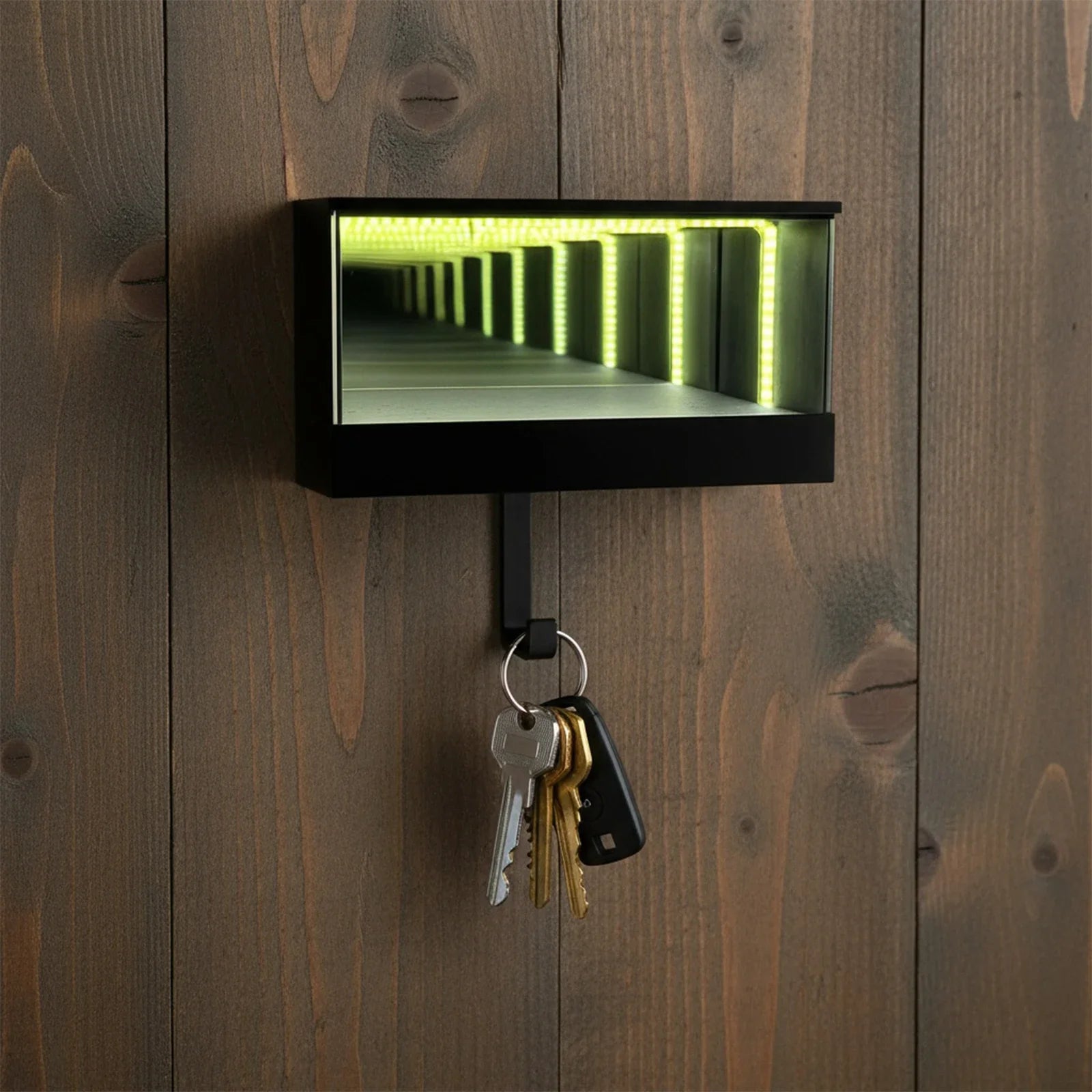 Infinity Garage Keychain Car Luminous Infinite Garage Key Hook LED Light Car Key Hanger For Apartment Home Office Entryway Qme