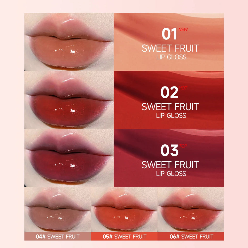 Fruit Flavor Lip Gloss Hydrating Non-sticky Lipstick Dry Lips Vibrant Qme