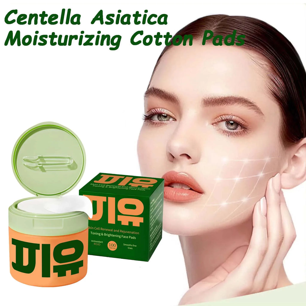 Centella Asiatica Moisturizing Cotton Pads Reduce Dullness Brighten Fade Fine Line Soothing Nicotinamide Facial Care Pads Qme