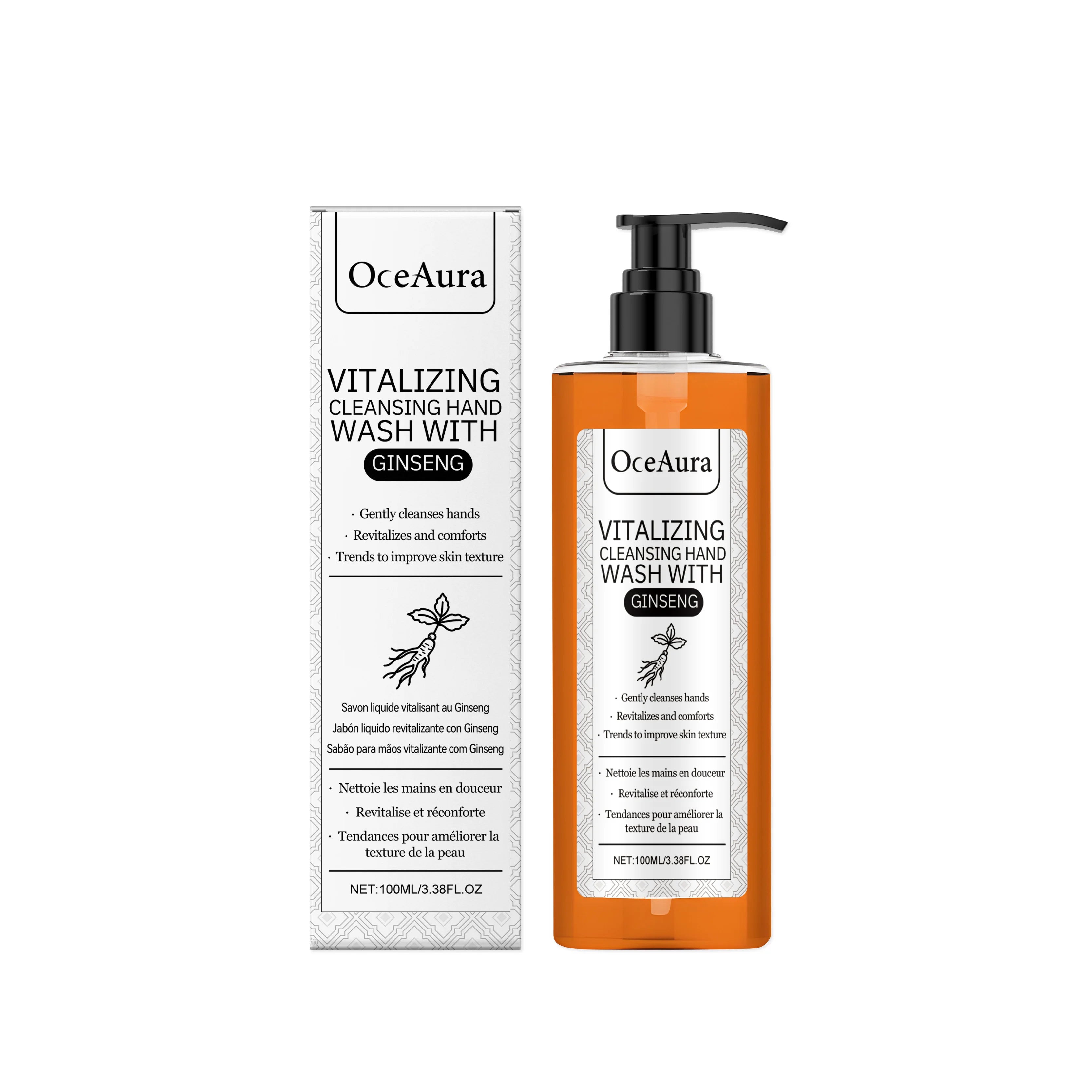 Ginseng Hand Wash Cleaning Removes Dirt Moisturizing Refreshing Non-Irritating Gentle Hand Skin Smoothing Brightening Hand Wash Qme 100ml Boxed