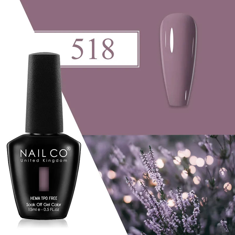NAILCO Plum Gel Nail Polish Matte Coat Autumn Winter Semi Permanent