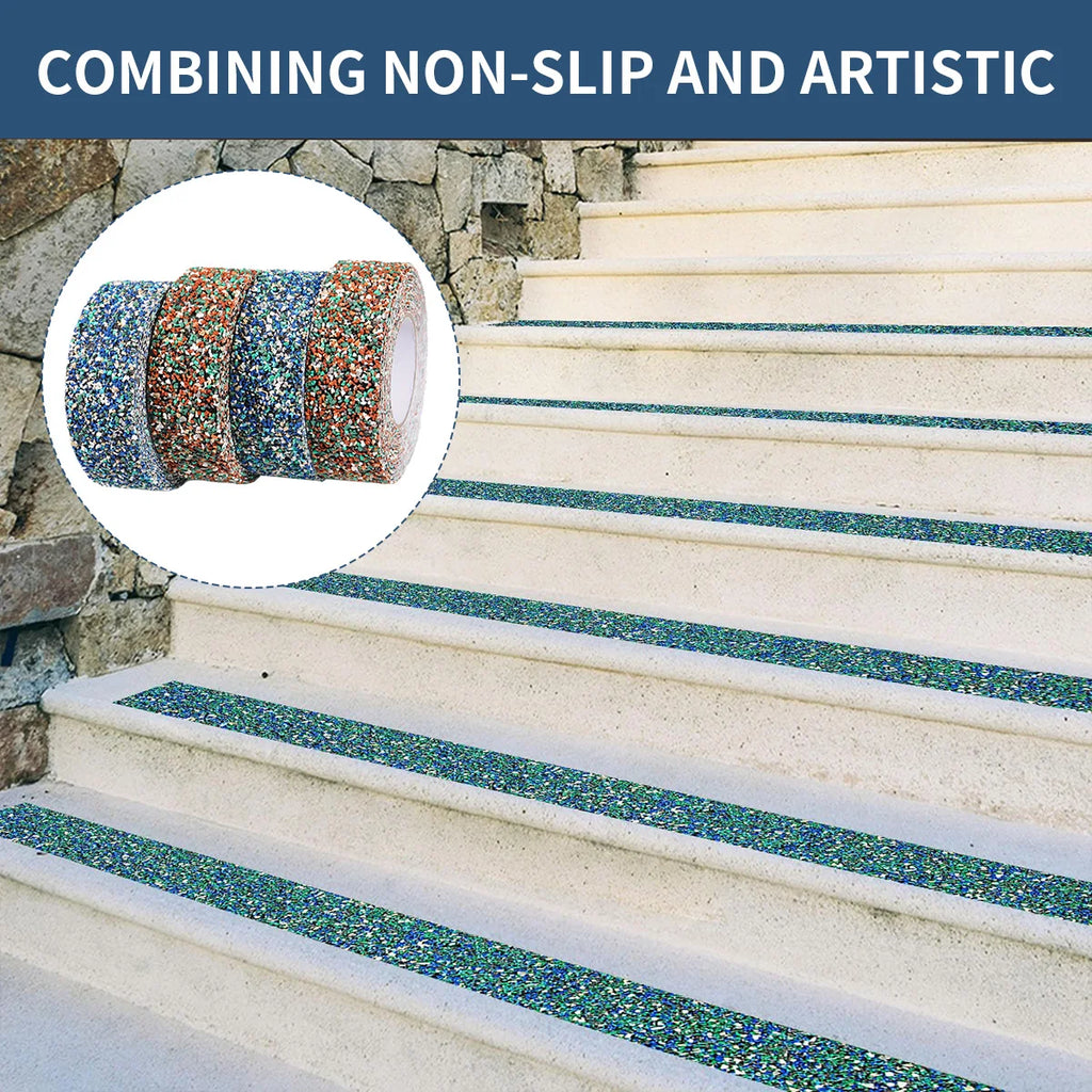 Non-Slip Blue Rubber Tape Durable PE Material with Grip Ideal for Indoor Outdoor Stair Tread Tubs Boats Trailways Residue-Free Qme