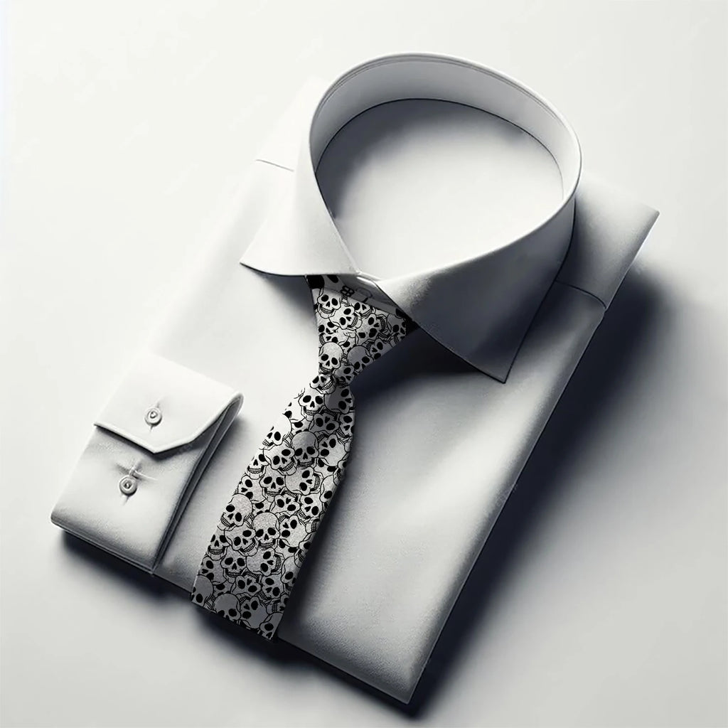 Funny Cartoon Skeleton 3D Printed Tie Unisex Fashion Business Qme