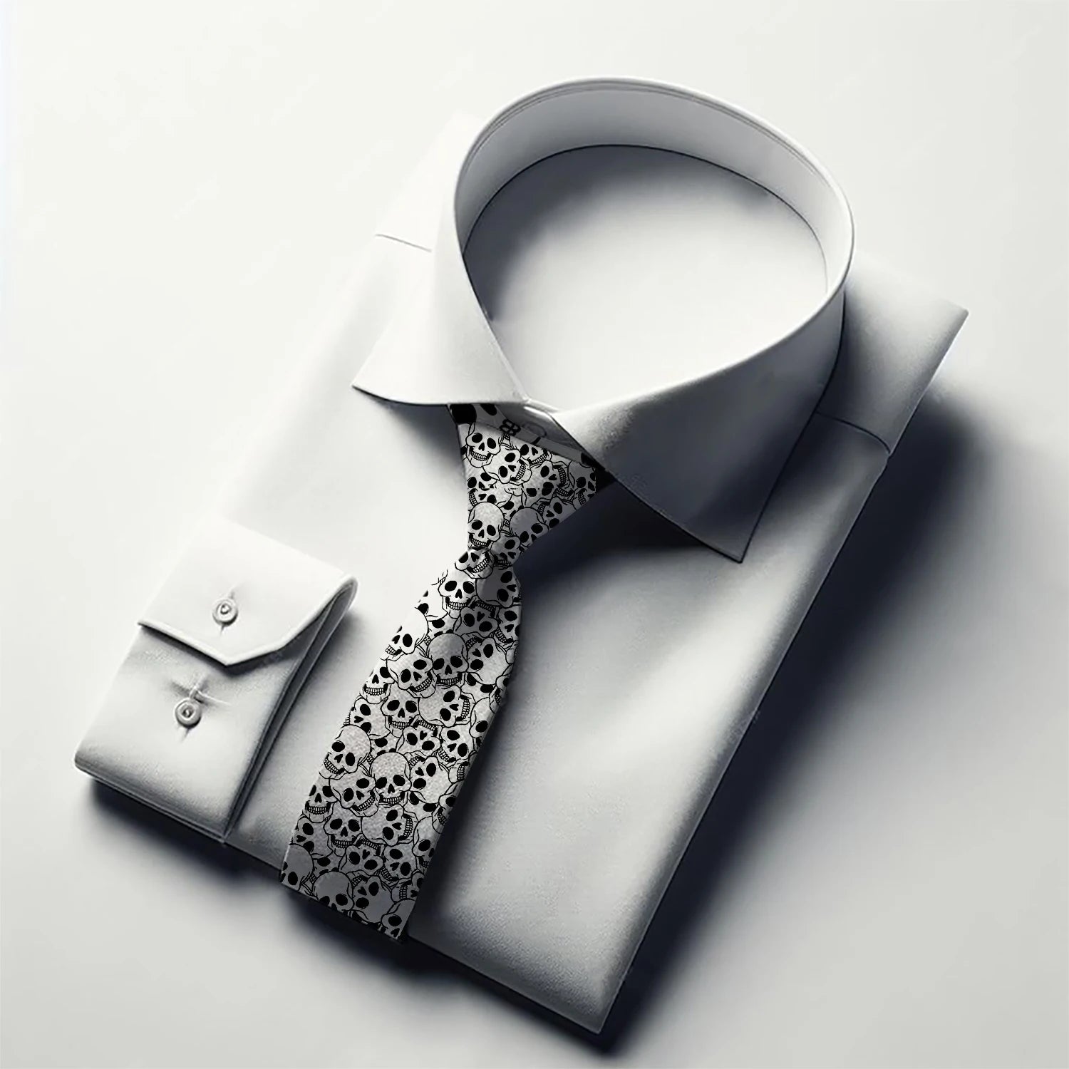 Funny Cartoon Skeleton 3D Printed Tie Unisex Fashion Business Qme