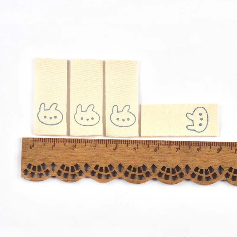 50pcs Elephant/Panda/Piggy Cartoon Labels For Kids Clothing Sewing Accessories DIY Hats Bags Crafts Supplies Cotton Woven Tags Qme 5