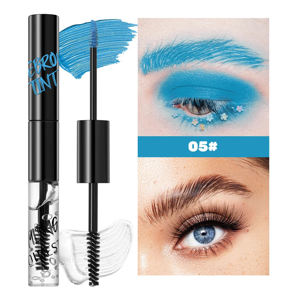 QIBEST Tinted Eyebrow Gel Mascara Lasting Waterproof Brown Tinting Eye Brow Sculpt Glue Red Purple Brow Cream Makeup For Women Qme 05
